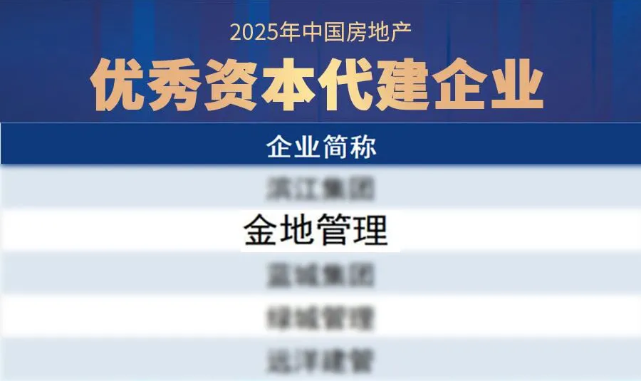 金地管理斩获克而瑞四大荣誉,代建综合实力稳居前列。 房产家居
